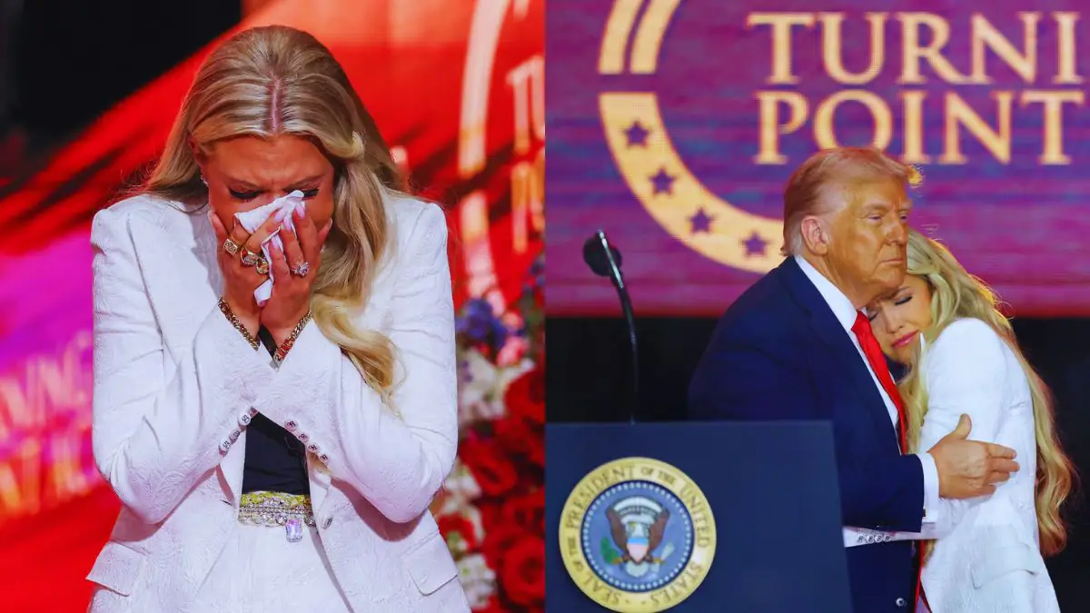 Trump ended by hugging Erika Kirk on stage. - Hello Entrepreneurs